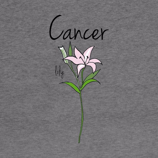 Cancer zodiac sign horoscope flower art by KittyCocktail